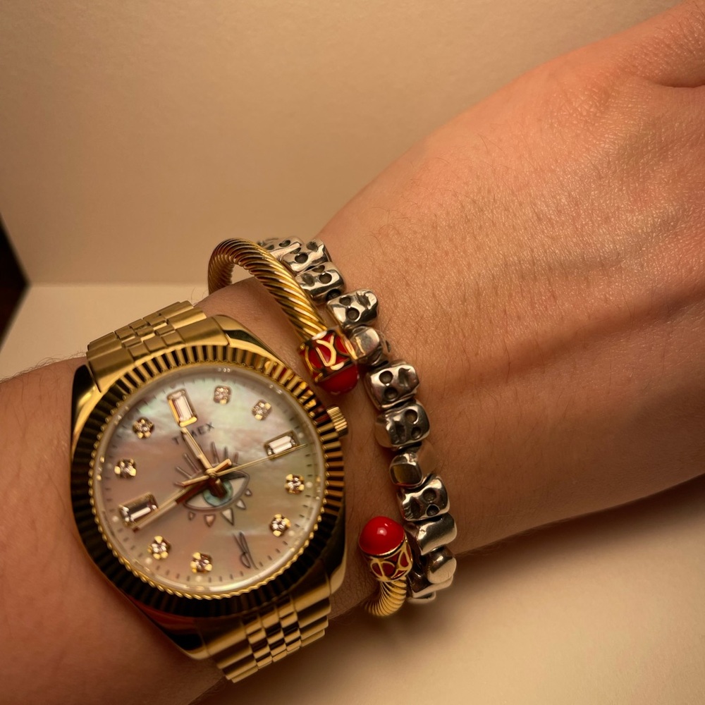 UNOde50 SILVER SKELETON CHARMS BRACELET